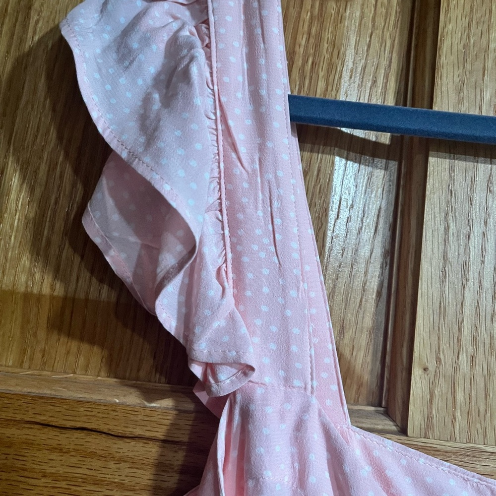 LOFT Pink Polka Dot Dress - Picture 3 of 8